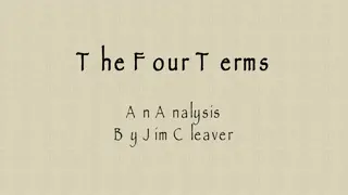 Analysis of the Four Terms in Hexagram Statements