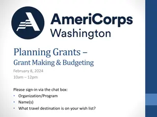 AmeriCorps Program Guidance and Planning for Successful Grant Making