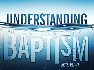 The Significance of Baptism in the New Testament