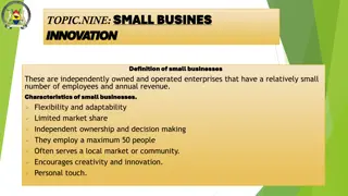 Small Business Innovation: Characteristics, Importance, and Challenges