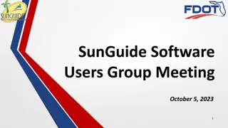 SunGuide Software Users Group Meeting Highlights October 5, 2023