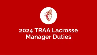 2024 TRAA Lacrosse Manager Duties and Responsibilities