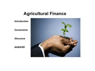 Agricultural Finance and Cooperatives in India