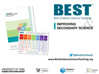 Improving Secondary Science Through Evidence-Based Practices