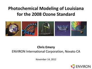 Louisiana Photochemical Modeling for Ozone Standard 2008 Analysis