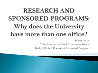 Research and Sponsored Programs at Agricultural Experiment Station