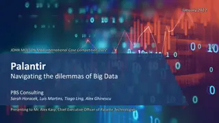 Palantir Technologies: Navigating Big Data Dilemmas