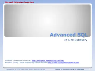 Advanced SQL Techniques: In-Line Subquery Examples