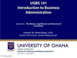 Unveiling the Essence of Innovation - Dr. Daniel Quaye UGBS Insights