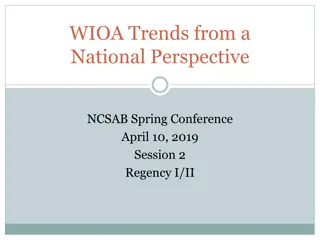 WIOA Trends from a National Perspective at NCSAB Spring Conference