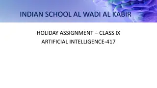 Artificial Intelligence Quiz and Python Programming Holiday Assignment for Class IX
