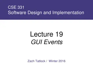 GUI Events and Event-Driven Programming in Java