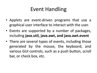 Event Handling in Java Applets