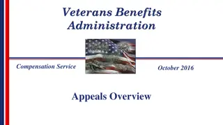 Veterans Benefits Administration Appeals Process Overview