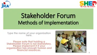 Implementing Stakeholder Forums for Agricultural Development