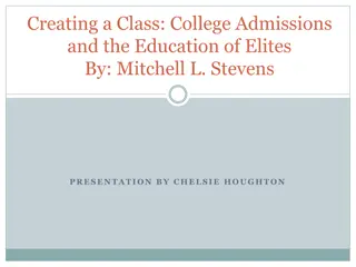 College Admissions and Educational Elites