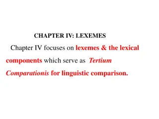 Lexemes in Linguistics