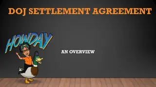 Overview of DOJ Settlement Agreement Process