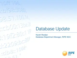 Database Update in RIPE NCC: Operational Statistics and Action Points