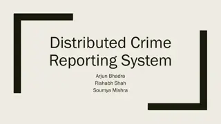 Distributed Crime Reporting System - Connecting Communities for Enhanced Security
