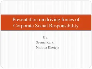 Driving Forces of Corporate Social Responsibility