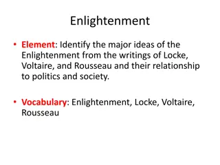 Major Ideas of Locke, Voltaire, and Rousseau in Enlightenment Writings