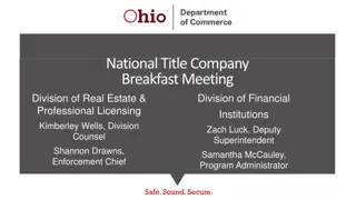 Division of Financial Institutions: Complaints and Resolutions
