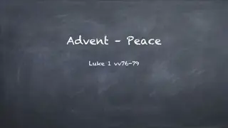 Advent Peace: Zechariah's Divine Encounter and the Birth of John the Baptist