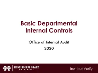 Basic Departmental Internal Controls - Trust but Verify