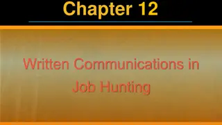 Job Hunting: Written Communications Guide