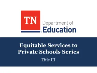 Equitable Services to Private Schools Under Title III