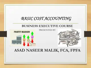 Basic Cost Accounting Principles