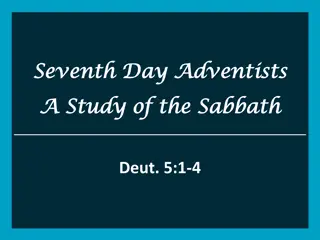 Seventh Day Adventists and Sabbath: Biblical Insights and Assumptions