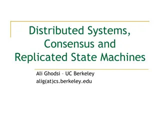 Distributed Systems, Consensus & Replicated State Machines Overview