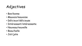 French Language Learning Resources - Adjectives, Adverbs, Conjunctions, Prepositions, and More