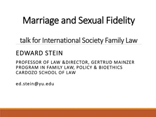 Marriage, Sexual Fidelity, and Non-Monogamy in Family Law