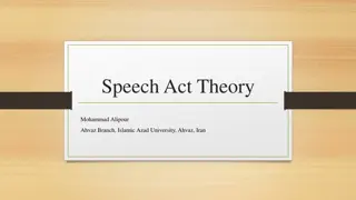 Speech Act Theory: Components and History