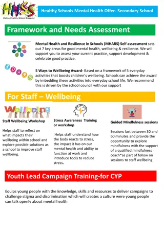 Secondary School Mental Health and Wellbeing Framework