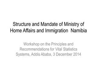 Vital Statistics Systems and Processes in Namibia's Ministry of Home Affairs