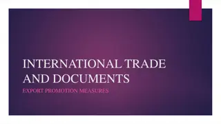 Export Promotion Measures & Objectives in India