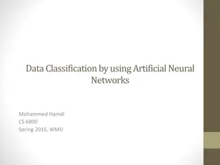 Data Classification Using Artificial Neural Networks - Overview