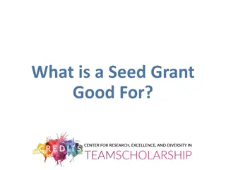 Unlocking the Potential of Seed Grants for Research and Innovation