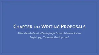 Writing Proposals: Practical Strategies and Features Overview