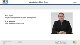Chris Kroos Solution for Project Management and Support