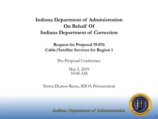 RFP 19-076 Cable/Satellite Services for Indiana Correctional Facilities