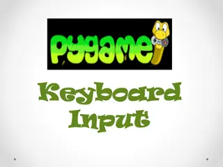 Keyboard Input and Collision Detection in Pygame