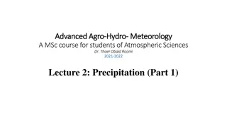Advanced Agro-Hydro MSc Course in Atmospheric Sciences