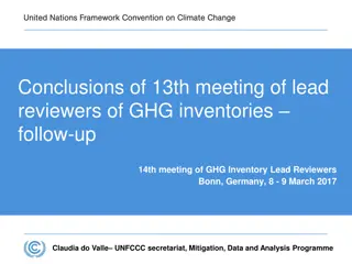 Recommendations and Coordination for Greenhouse Gas Inventory Reviews