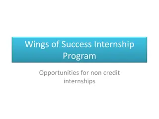 Non-Credit Internship Opportunities with Wings of Success Program