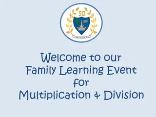 Family Learning Event for Multiplication & Division Strategies